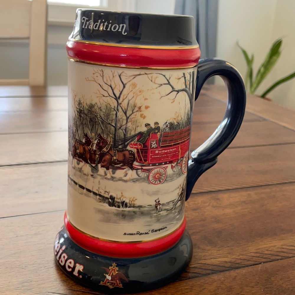 1990 Budweiser Holiday Stein